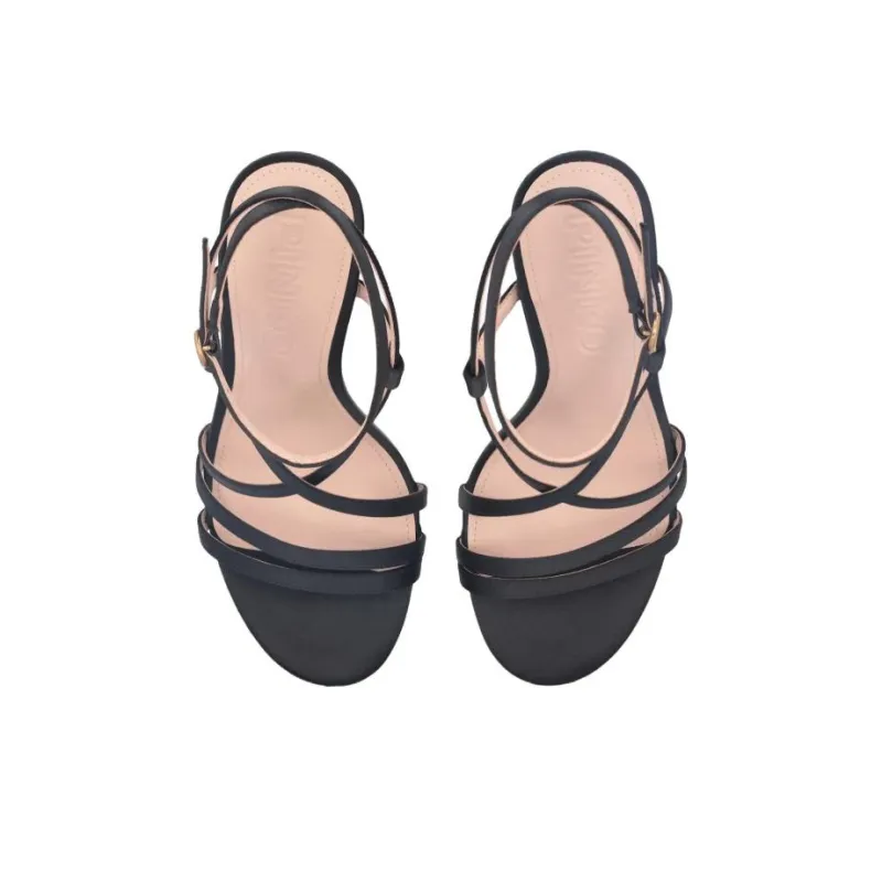 PINKO Love Birds Series Strap Sandals 10cm Women's Black-6