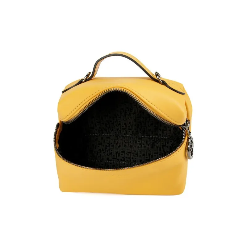 LONGCHAMP Le Pliage Xtra Cow Leather Box Bag Handbag Shoulder Bag Crossbody Bag Mini Women's Apricot Yellow-4