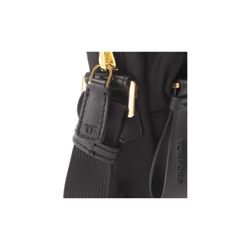 TOM FORD Calfskin Shoulder Bag Crossbody Bag Men's Black-6