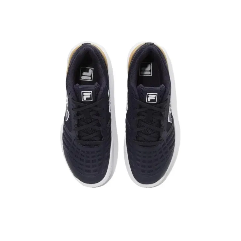 FILA Durable Breathable Low Top Tennis Shoes Unisex Black White-3