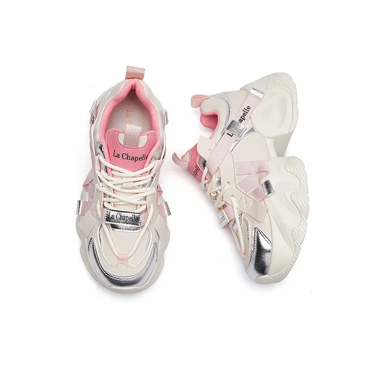La Chapelle Lightweight Height Increasing Low Top Chunky Sneakers Women's-12
