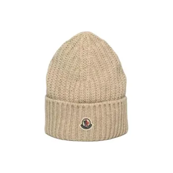 Moncler Logo Patch Knitted Beanie