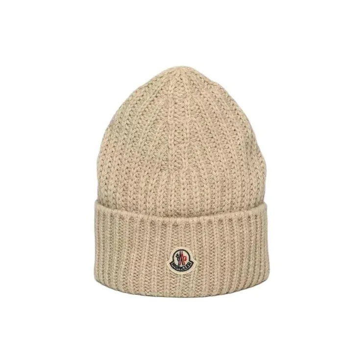 Moncler Logo Patch Knitted Beanie-0