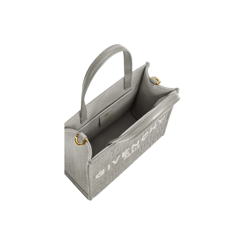 GIVENCHY Canvas Tote Bag Shopping Bag Crossbody One Shoulder Handbags Mini Women's Gray-3