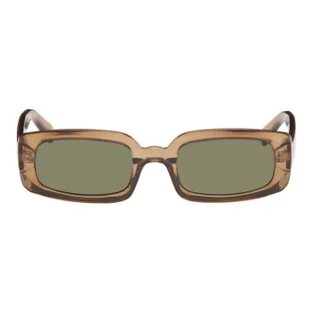 Le Specs Polymer Rectangular Sunglasses Women's Umber