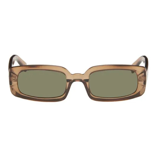 Le Specs Polymer Rectangular Sunglasses Women's Umber