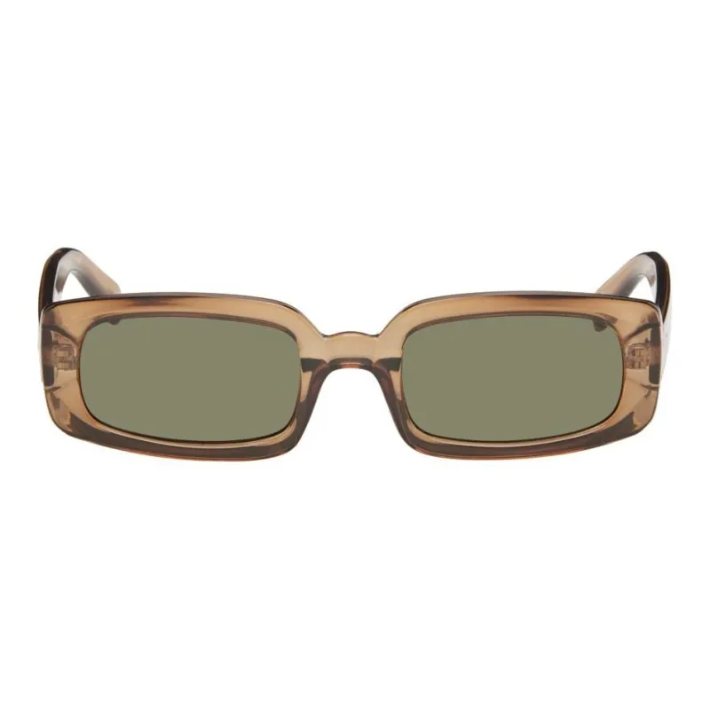 Le Specs Polymer Rectangular Sunglasses Women's Umber-0