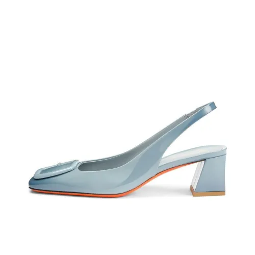 Santoni 60mm Slingback Leather Pumps