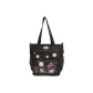 Shoulder Bag Black with Charm and Badge