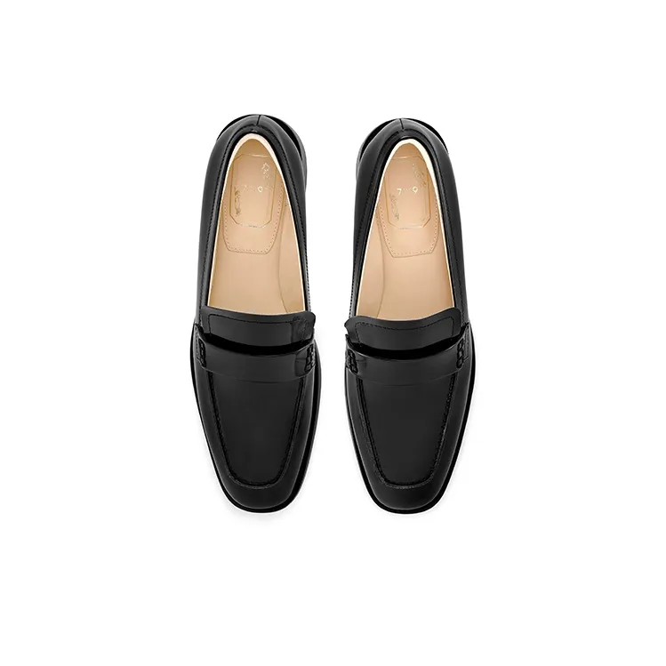 7or9 Cocoa Multi Layer Loafers 3.5cm Women's Black-3