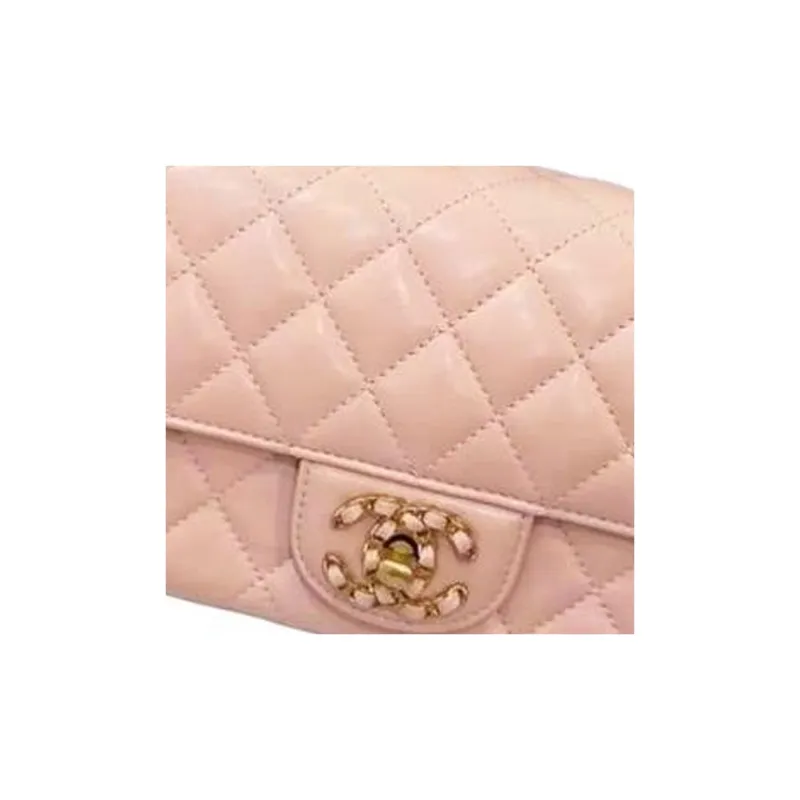 CHANEL Classic Flap CF Sheepskin Flap Bag, Shoulder Bag, Crossbody Bag Mini Women's Cherry Blossom Pink-1