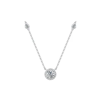 FANCI S925 Silver Set With Gemstones Necklaces Women's White