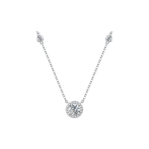 FANCI S925 Silver Set With Gemstones Necklaces Women's White