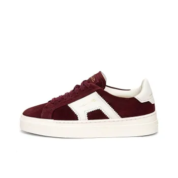 Santoni Wear-Resistant Low-Top Skateboard Shoes Women's Red White