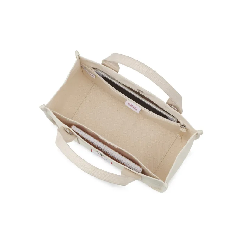 PORTER Canvas One Shoulder Crossbody Canvas Bag Handbag Unisex Beige-3