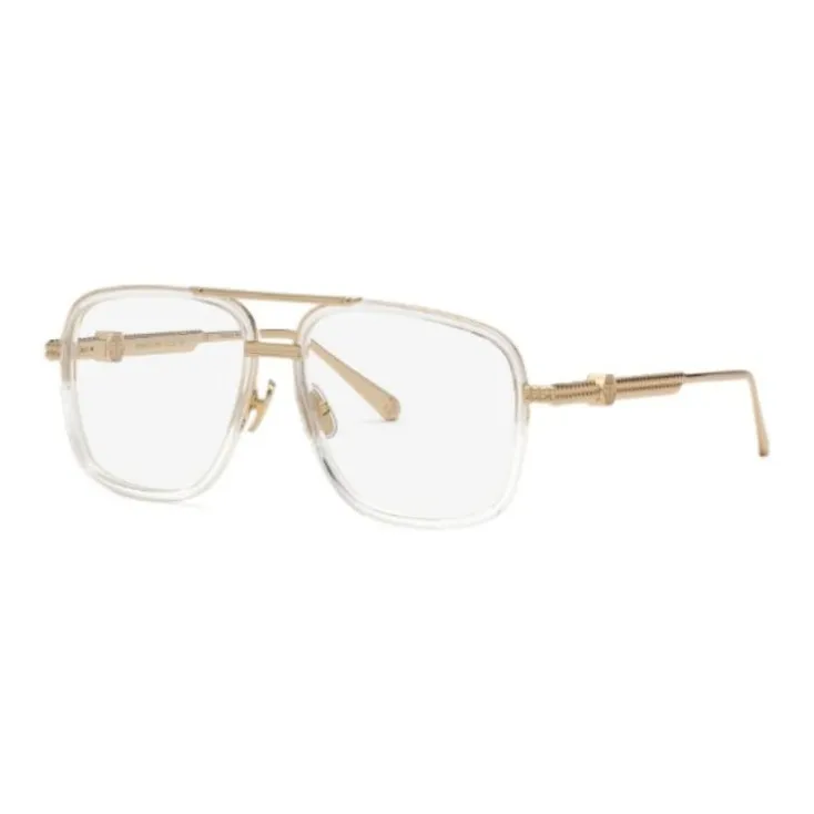 PHILIPP PLEIN   Irregular Shape Eyeglass Frames Men's Gold-0