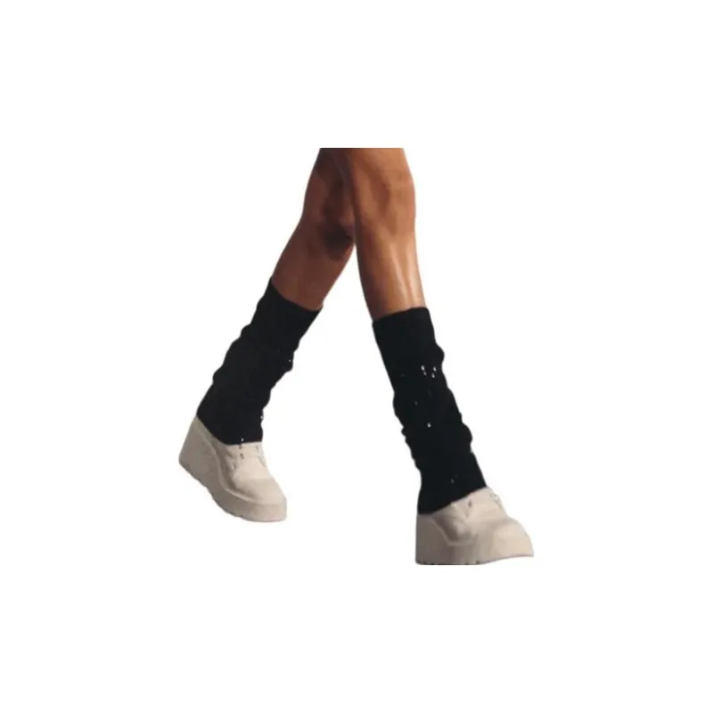 CHANEL 24 Spring And Summer New Arrivals 24C Knee-High Socks Women's 1 Pack Black-1