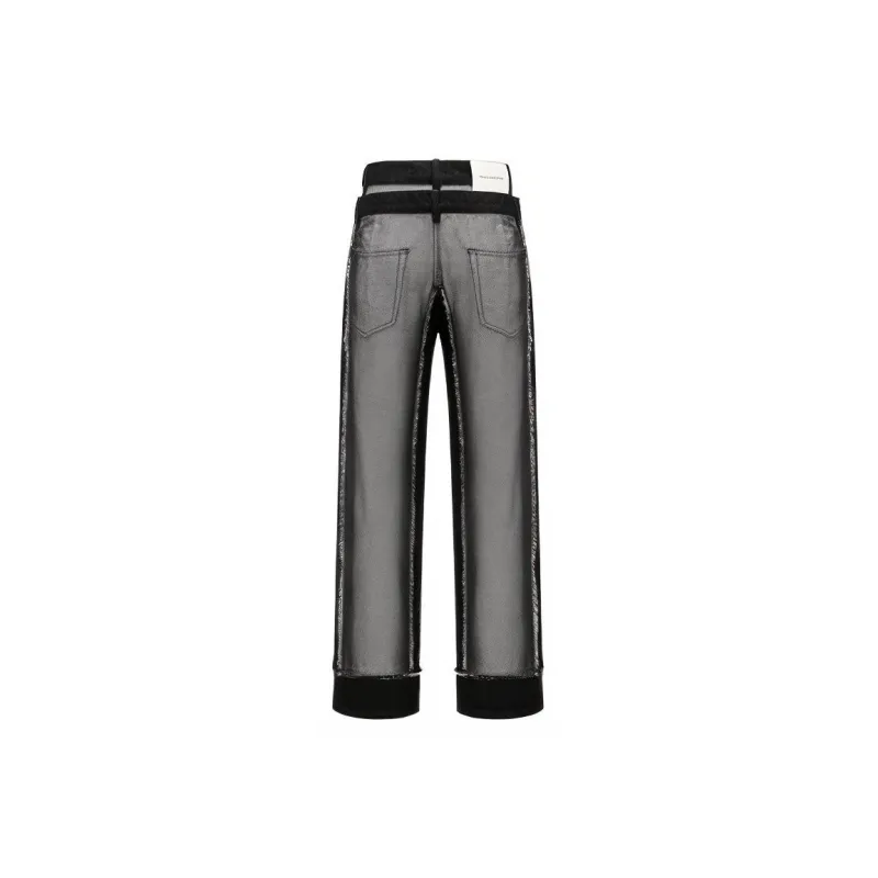 Feng Chen Wang Layered Wide leg Jeans-1