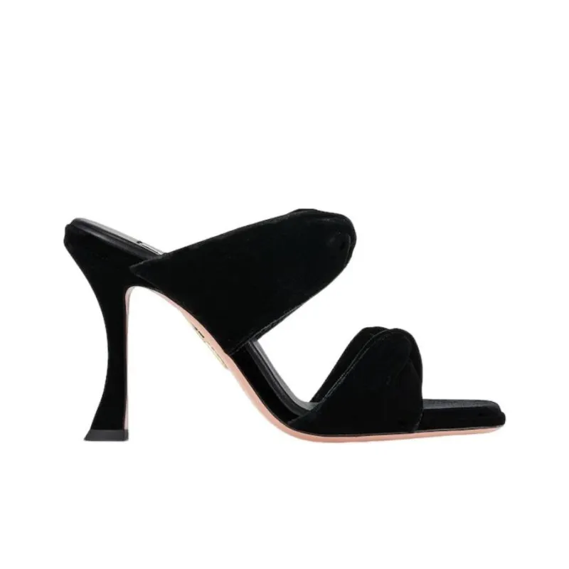 AQUAZZURA Twist 75mm Leather Mules-1