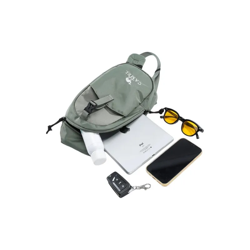 CAMEL Fabric Cycling Bag, One Shoulder Crossbody Bag, Sling Bag Regular Unisex Light Gray Green-1