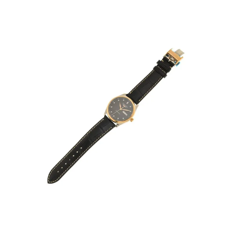 LONGINES Master Collection Mechanical Movement Men's Watch Black Dial Leather Strap L2.755.5.59.2-1