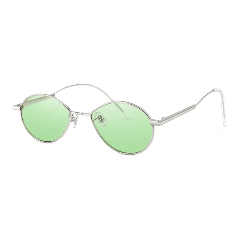  JIGOTT Metal Oval Sunglasses Unisex-3