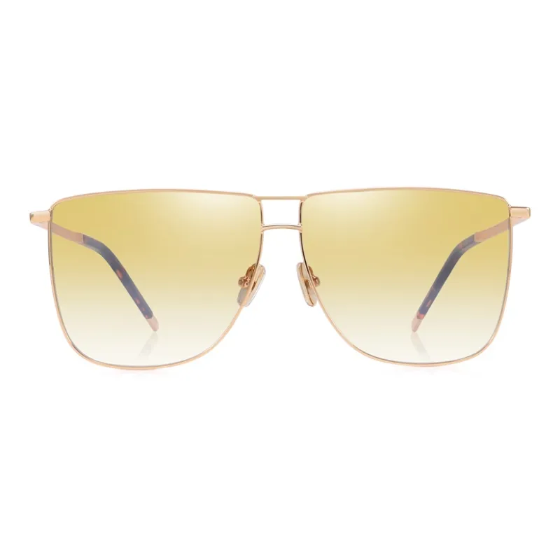  JIGOTT Plate And Metal Irregular Shape Sunglasses Unisex-7