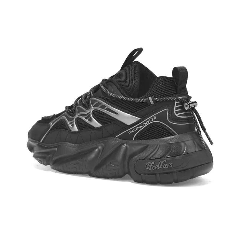 TCELLARS Cushioning, Breathable, Balanced, Lightweight, Height Increasing Low Top Chunky Sneakers Unisex-4