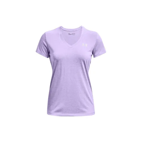 Under Armour Tech T-Shirts Women's Lead Gray Purple