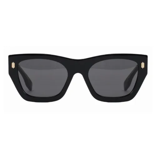 FENDI Acetate Irregular Shape Sunglasses Women's Black