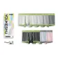 [Men's]Dark Heather Gray+Medium Heather Gray+Medium Heather Gray+Light Heather Gray+Light Heather Gray+Blue Gauze+Pink Gauze