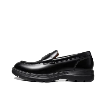 Zuti British Business Slip-on Penny Loafers Casual Shoes Men's Black