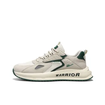 Warrior Height Increasing Abrasion Resistant Low Top Running Shoes Men's Gray Beige Green