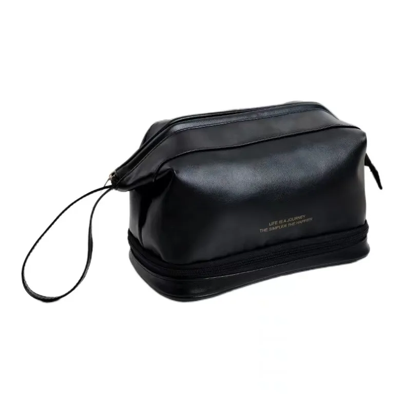 ALOENEY PU Travel Storage Bag Unisex Pink, Black, Yellow, Ecru-4