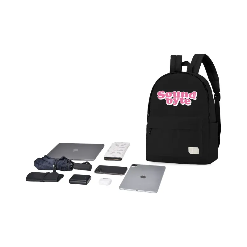 ONRF Polyester Backpack Medium Size Unisex Black-4