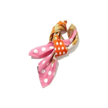 VERSACE Silk Scarves Women's Pink