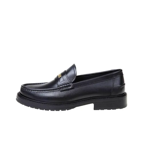 MOSCHINO Logo-lettering Leather Loafers