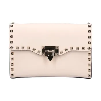 Valentino Calfskin Crossbody Bag Shoulder Bag Women's Cream