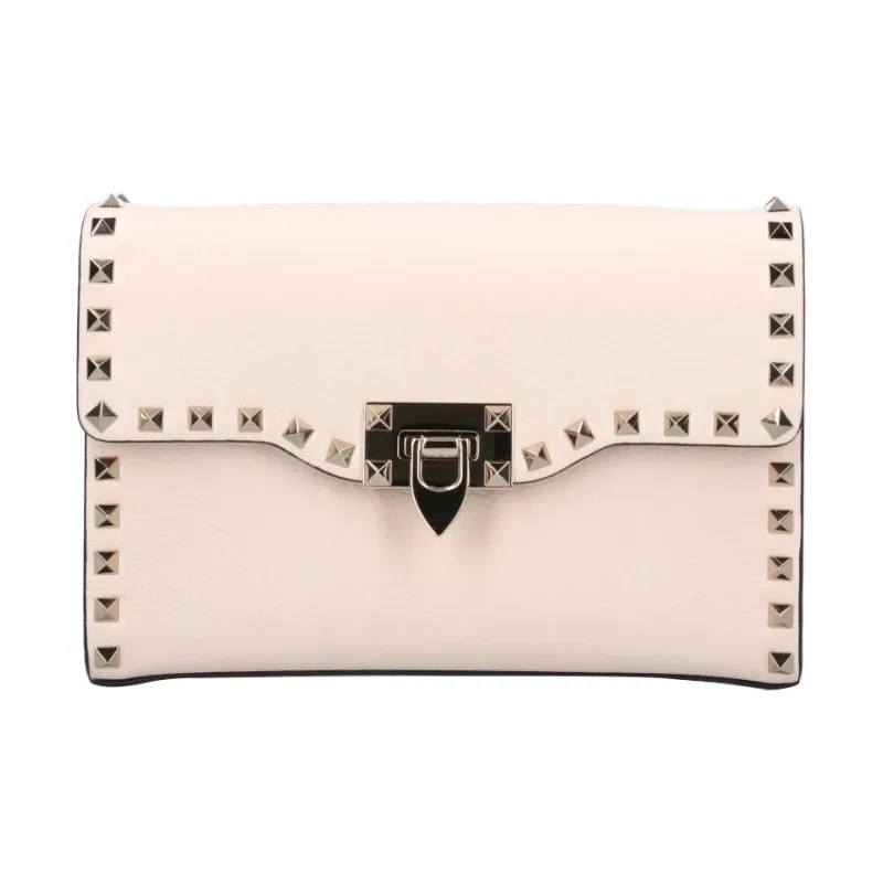 Valentino Calfskin Crossbody Bag Shoulder Bag Women's Cream-0