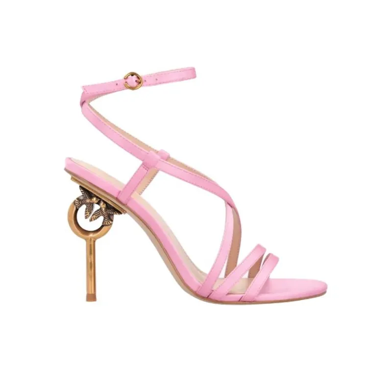 PINKO Love Birds Series Strap Sandals 10cm Women's Pink-1