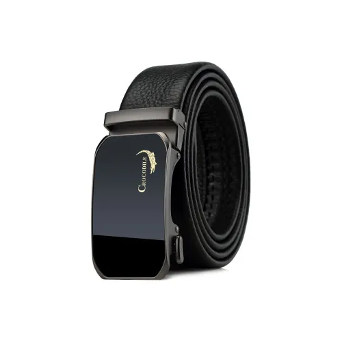 Crocodile Top Grain Cow Leather Fashion Leather Belts Men's Width 3.6cm