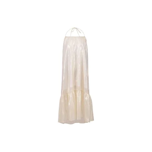 GUO JINGYI Slip Dresses Women's Gold