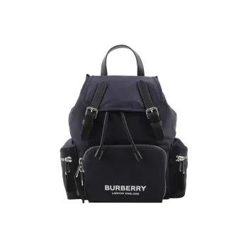 Burberry Nylon With Calfskin Backpack Women's Marine Blue