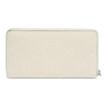 GUCCI Leather With Nylon Wallet Unisex White