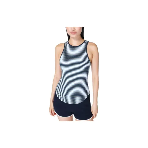Sweaty Betty Sport Vests Women's Sea Blue/White Stripe