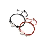 Peace Lock Couple Bracelets (Red+Black) Pair