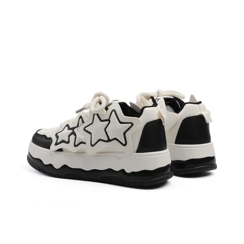 RENBEN Skateboard Shoes Cushioning Wear Resistant Low Top Casual Shoes Women's-4