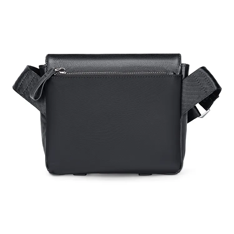 BISON DENIM Top Grain Cow Leather Crossbody Bags Shoulder Bags Regular Men's Black-1