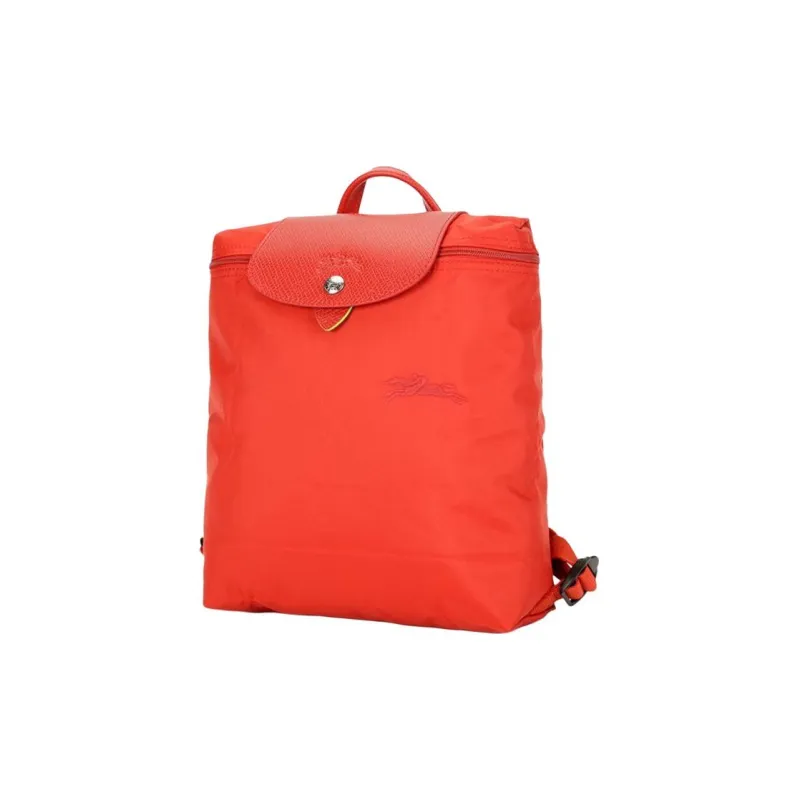 LONGCHAMP Le Pliage Green Recycled Polyamide Canvas Backpack Medium Size Women's Bright Red-1