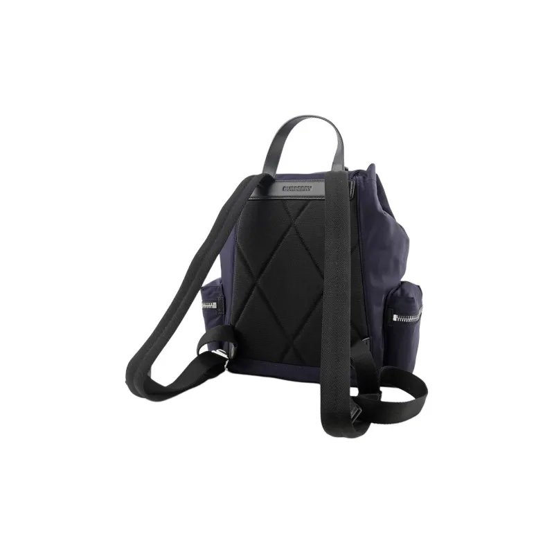 Burberry Nylon With Calfskin Backpack Women's Marine Blue-2
